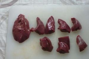 Печінка індички з овочами інгредієнти 3