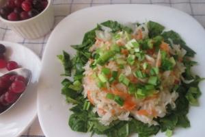 Салат зі шпинату і квашеної капусти інгредієнти 3